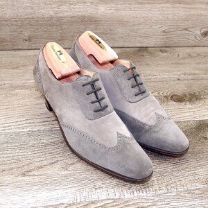 $695 Neiman Marcus GRAVATI Women's 8 M Suede Oxford 4269 Grey * add $15 Trees